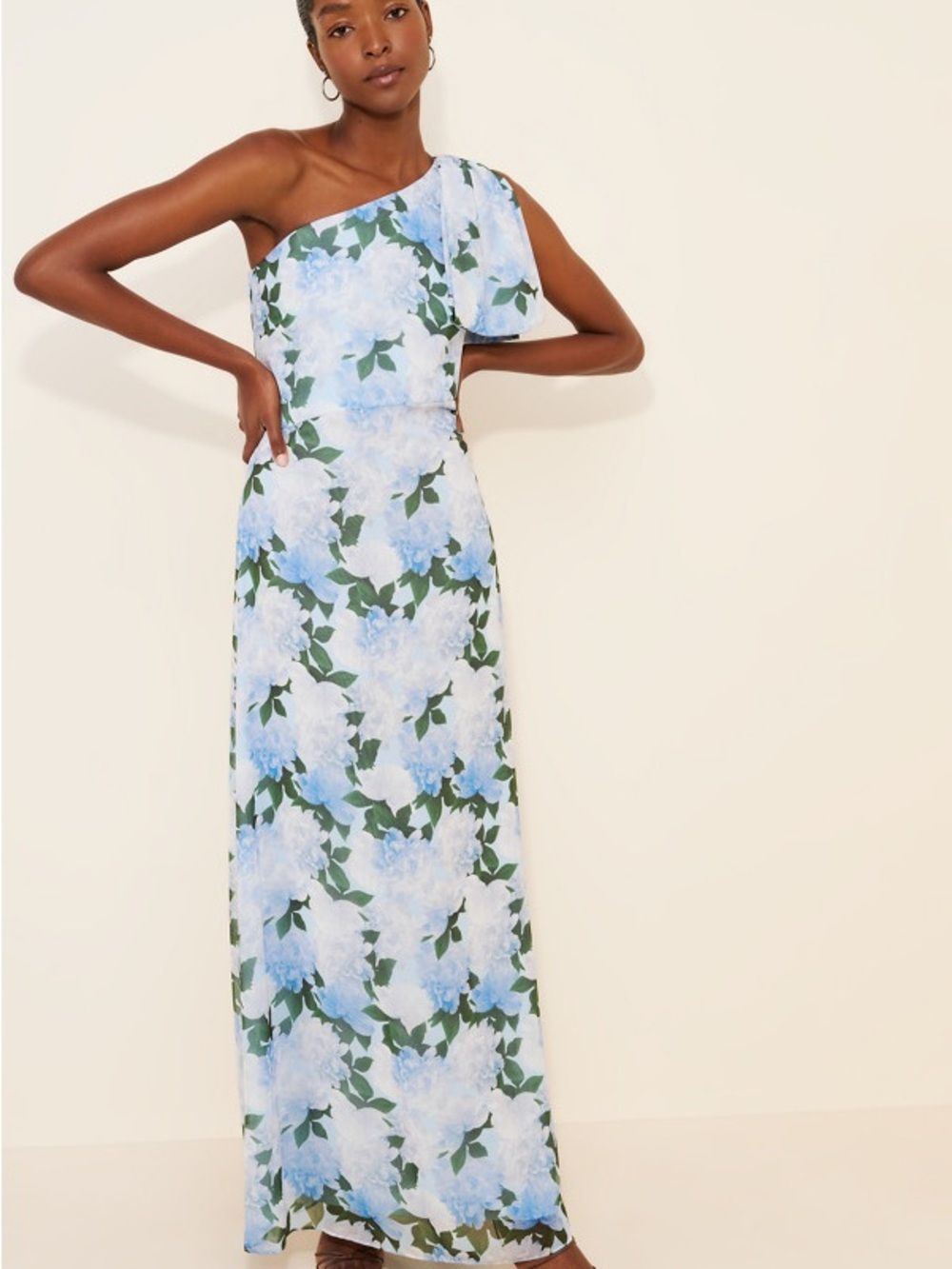 Sachin & Babi Chelsea One-Shoulder Gown Size 10 Like New